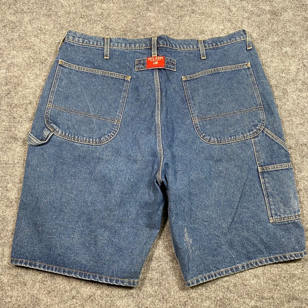 Polo Jeans Co Ralph Lauren Mens 40 Blue Denim Painter Carpenter‎ Shorts